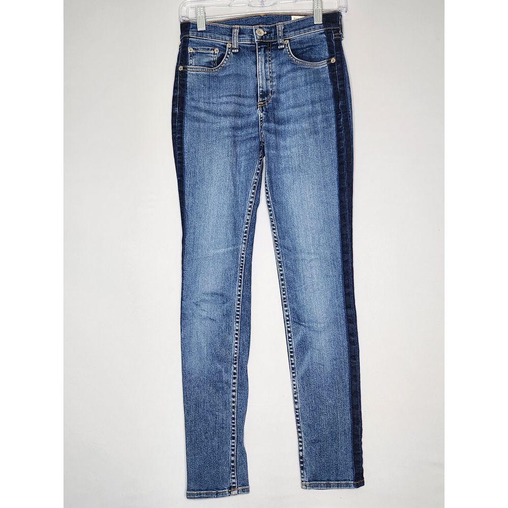 Rag & Bone Side Stripe Skinny Jeans Indigo Tux sz 25